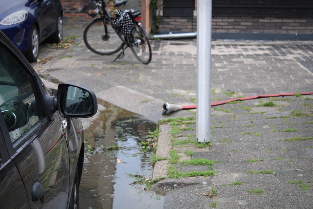 Garagebox volgelopen met water