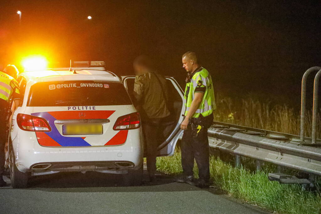 Enorme schade bij aanrijding op snelweg