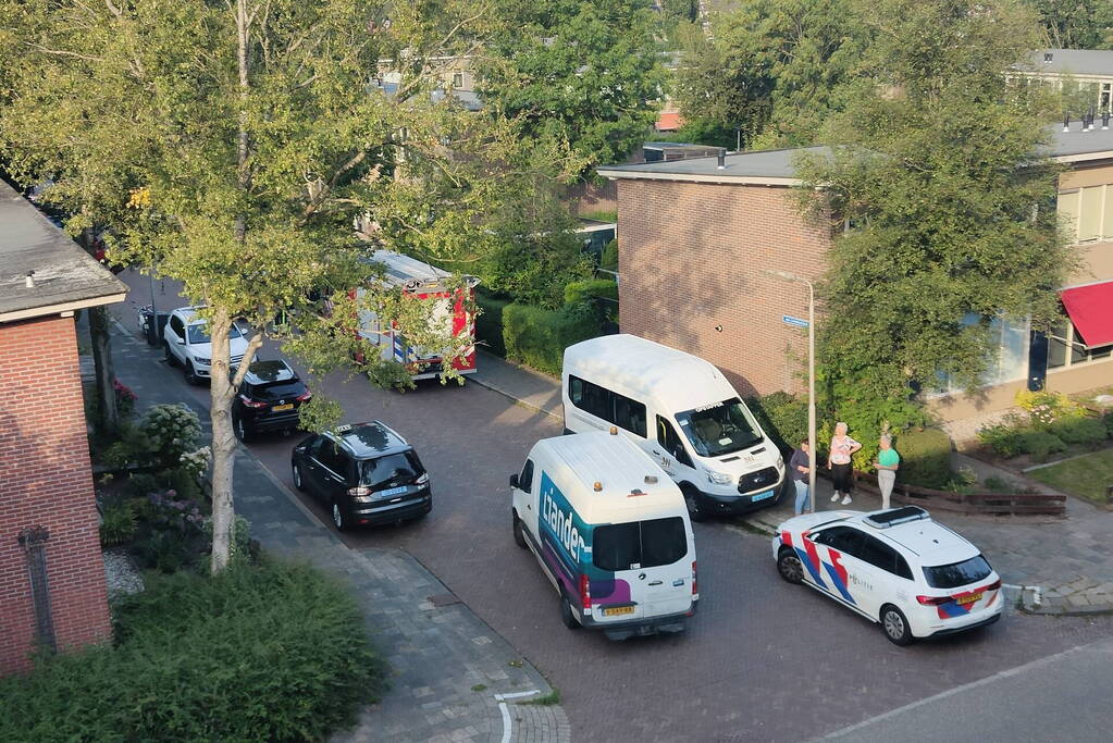 Gaslek in voortuin van woning