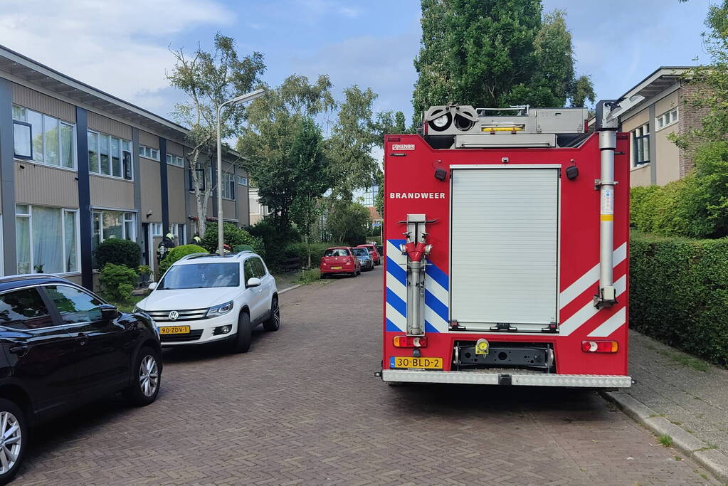 Gaslek in voortuin van woning