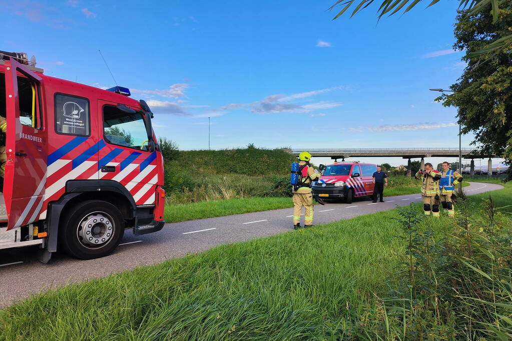 Brandgeur door vastgelopen remmen bij goederenwagon