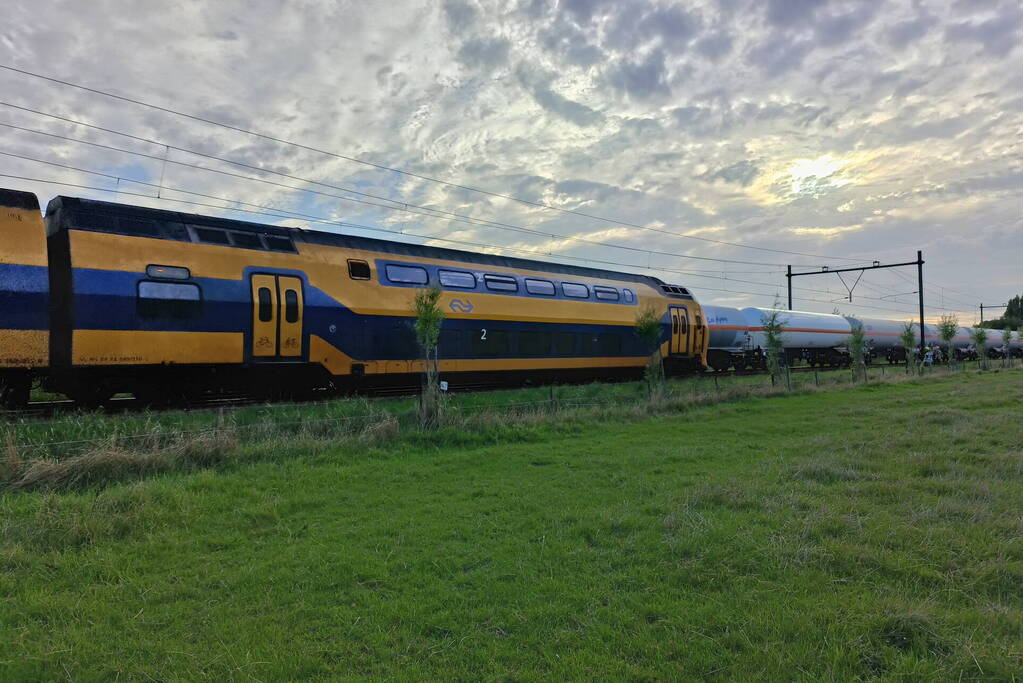 Brandgeur door vastgelopen remmen bij goederenwagon