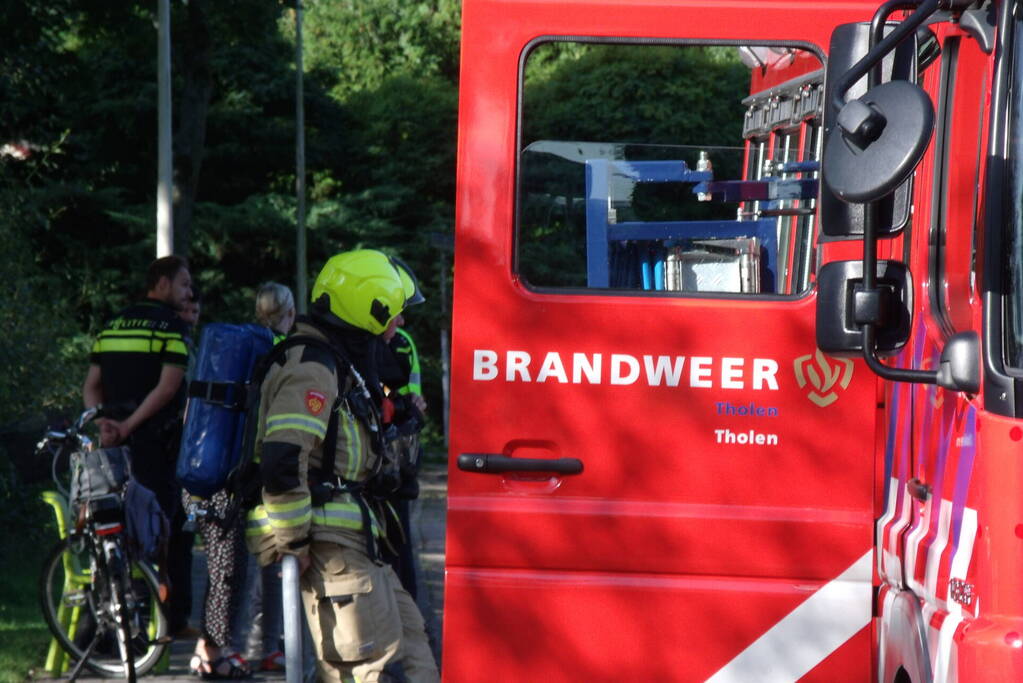 Brand in keuken van bungalow