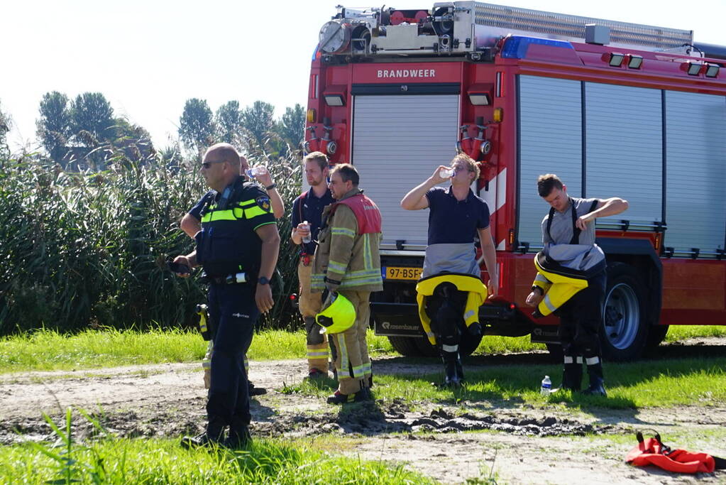 Grote zoekactie na aantreffen step bij pont over water