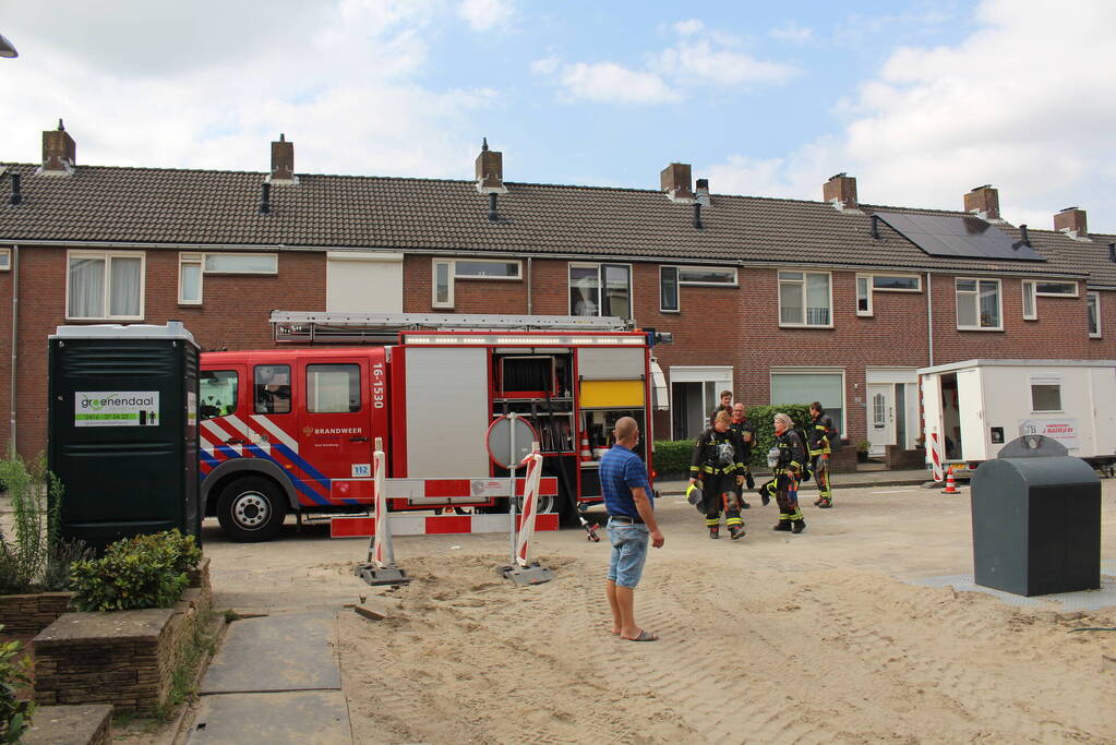 Gasleiding geraakt bij rioolwerkzaamheden