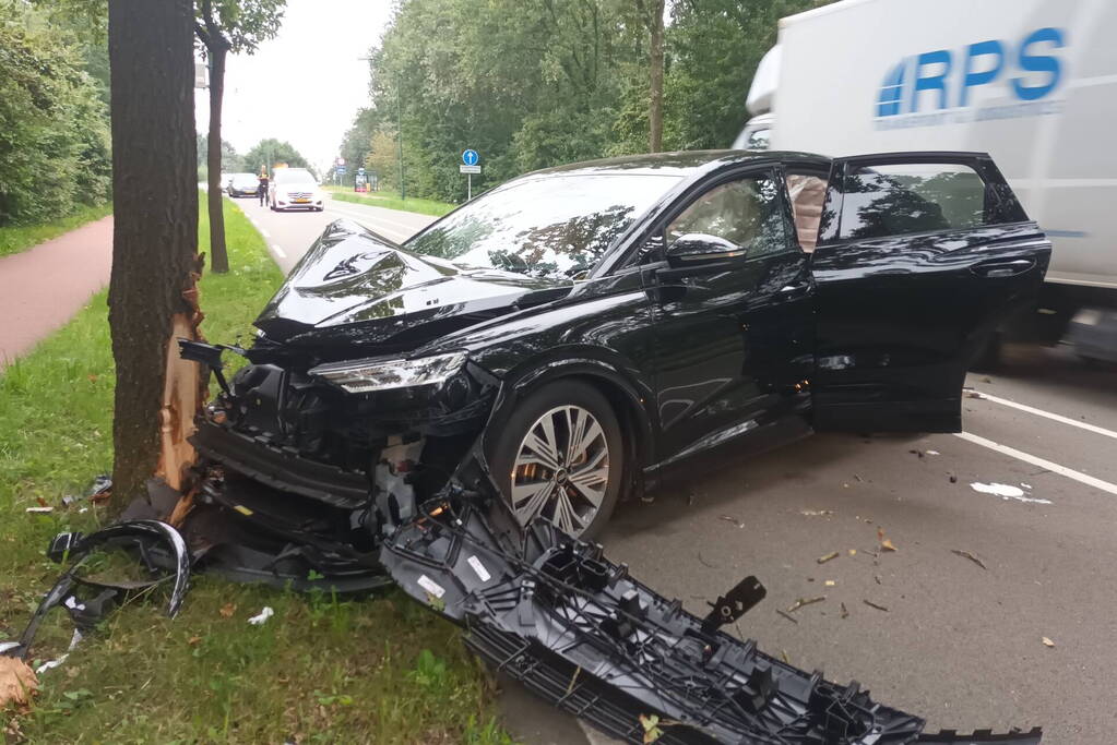 Automobilist knalt tegen boom aan