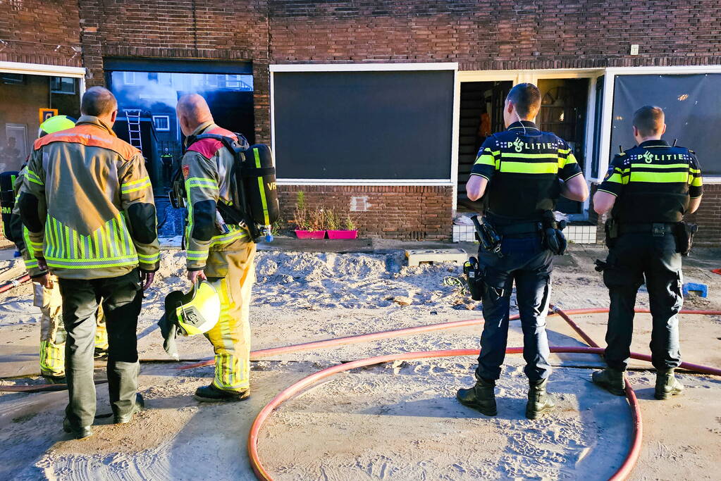 Uitslaande brand in een garage