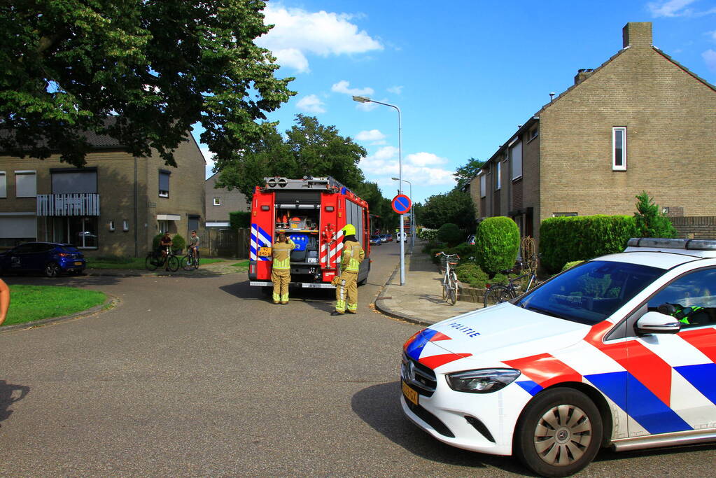 Brand in tuin van woning