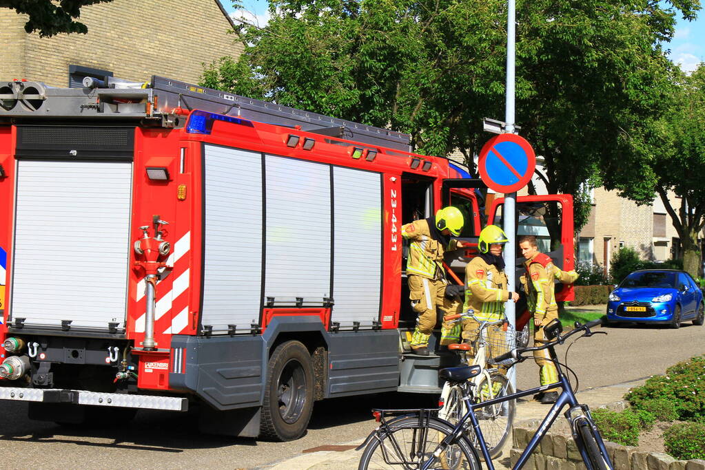 Brand in tuin van woning