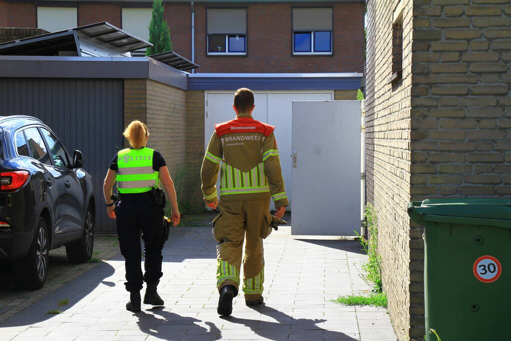 Brand in tuin van woning