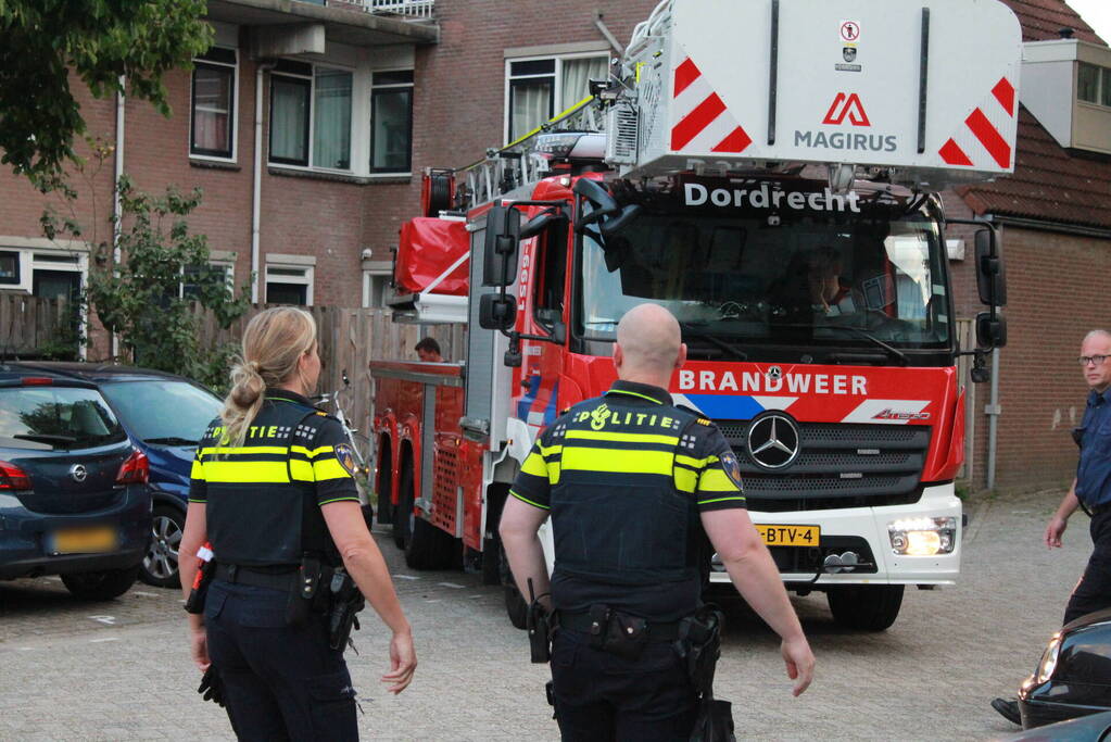 Brandweer redt kat van dak