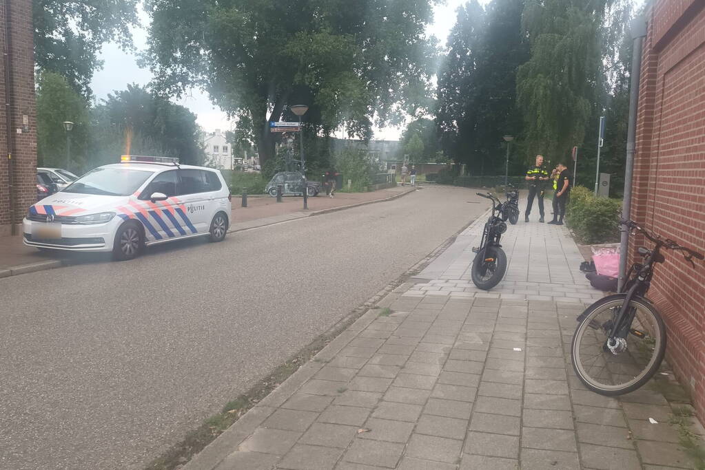 Fatbiker en fietser in botsing