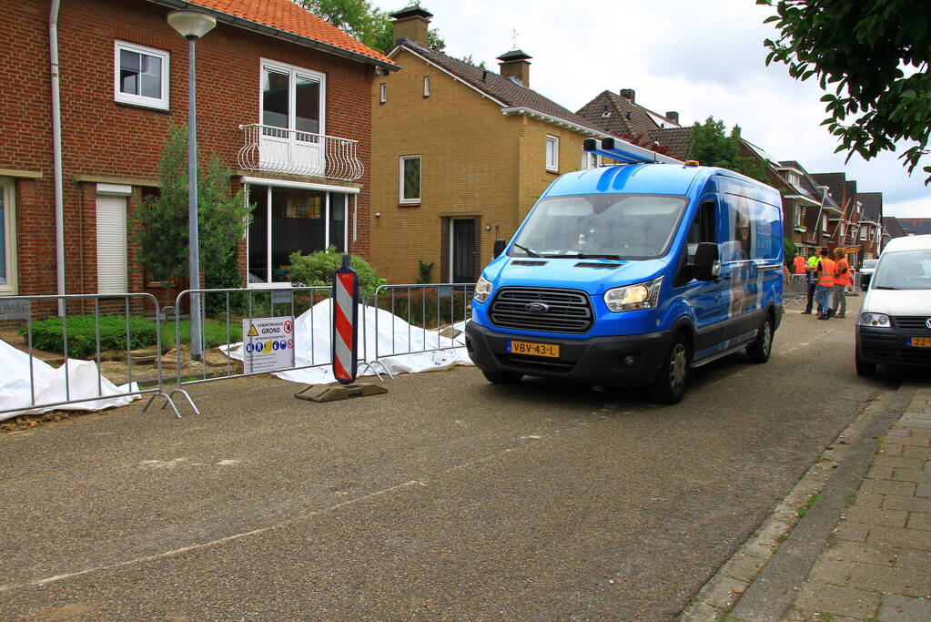 Waterleiding breekt tijdens werkzaamheden