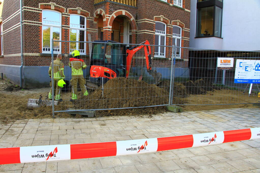 Gaslekkage tijdens werkzaamheden aan woning