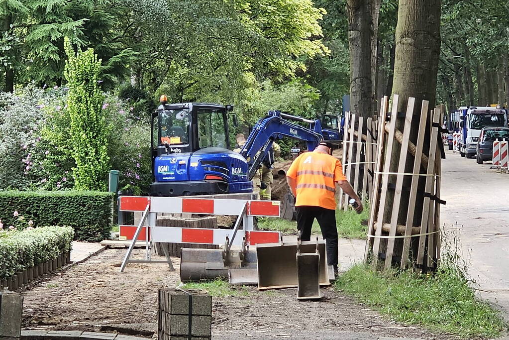 Gaslekkage door graafwerkzaamheden