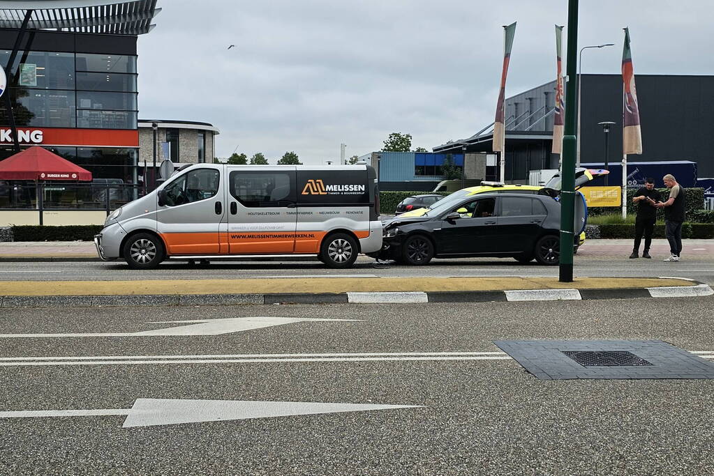 Kop-staartbotsing voor verkeerslicht