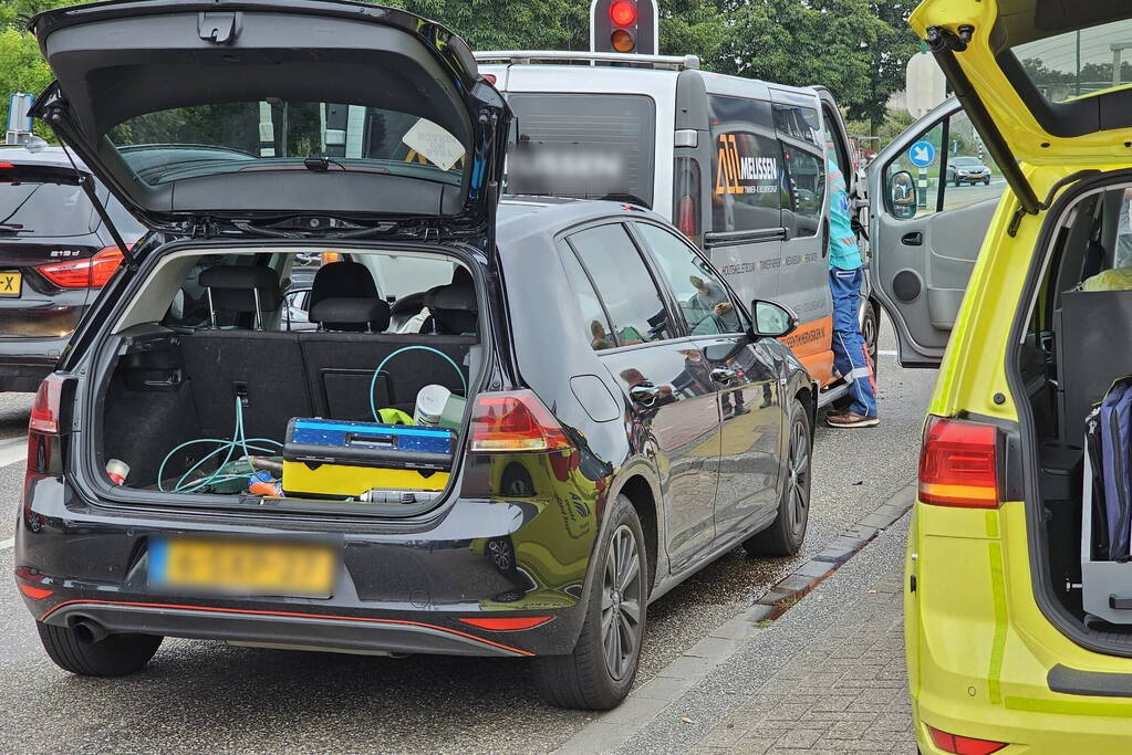 Kop-staartbotsing voor verkeerslicht