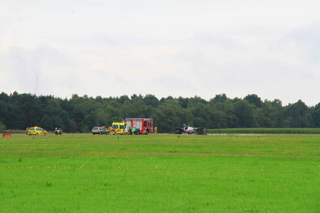 Vliegtuig in brand na crash bij luchthaven