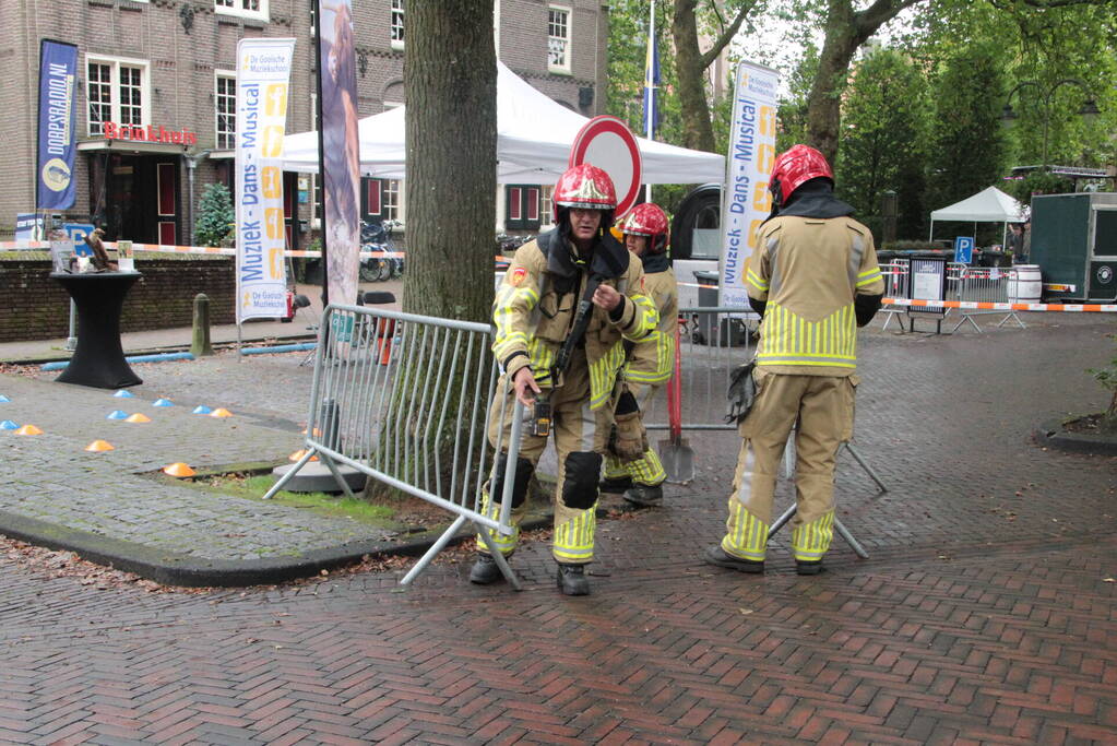 Gaslekkage bij opbouw evenement