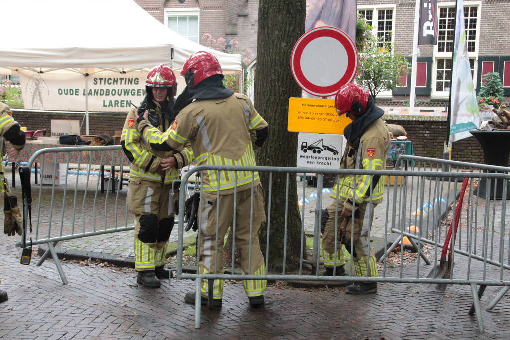 Gaslekkage bij opbouw evenement