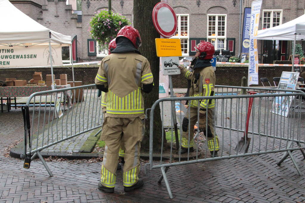 Gaslekkage bij opbouw evenement