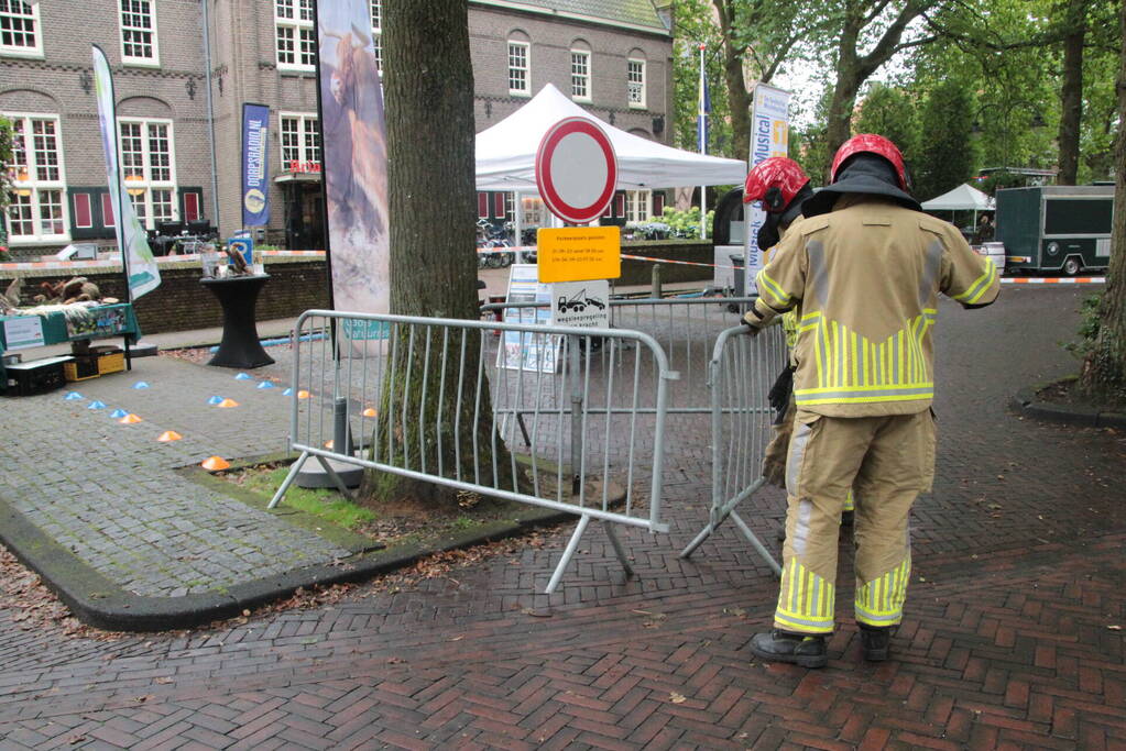 Gaslekkage bij opbouw evenement