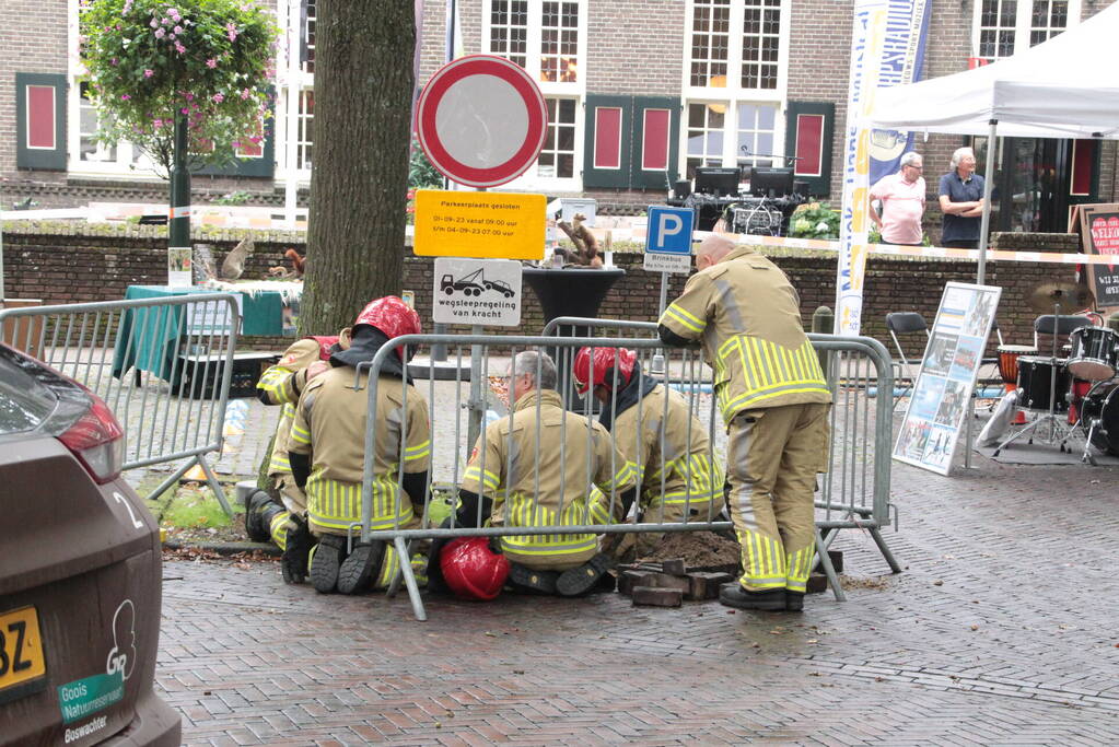 Gaslekkage bij opbouw evenement