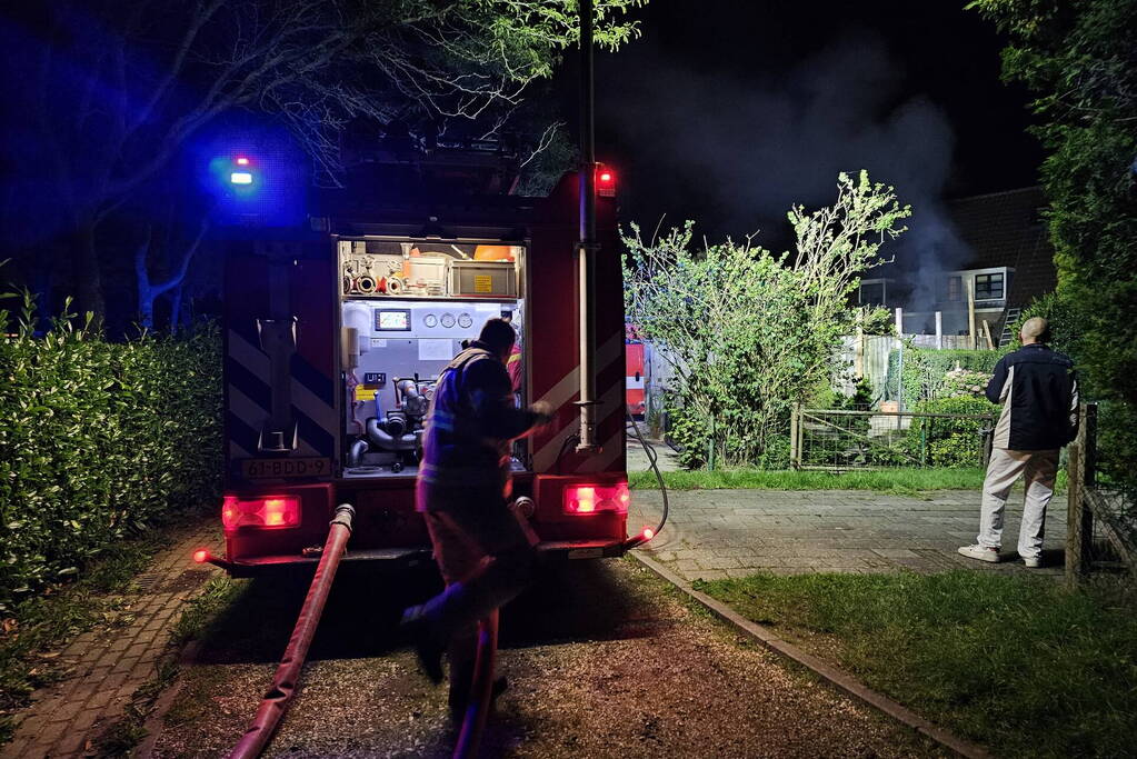 Schuur in achtertuin afgebrand