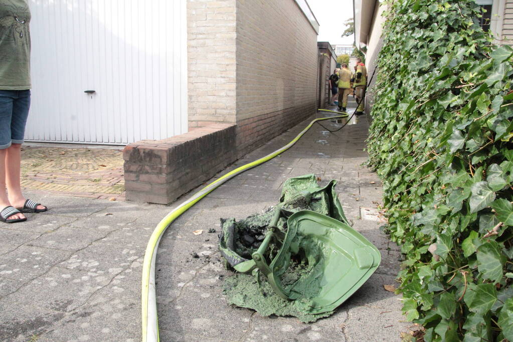 Brandweer blust brandende kliko