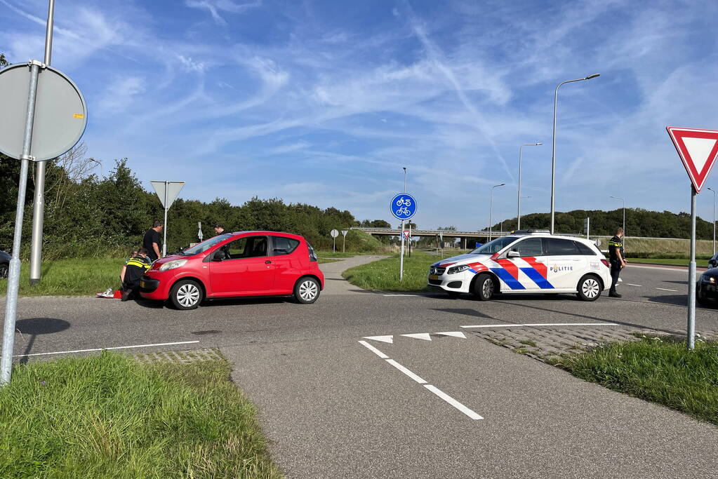 Fietser gewond bij botsing met automobilist