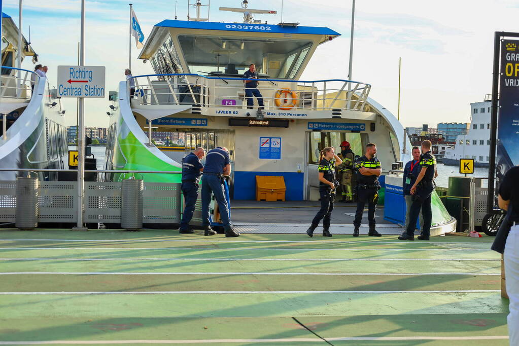 Brand in accuruimte van veerpont