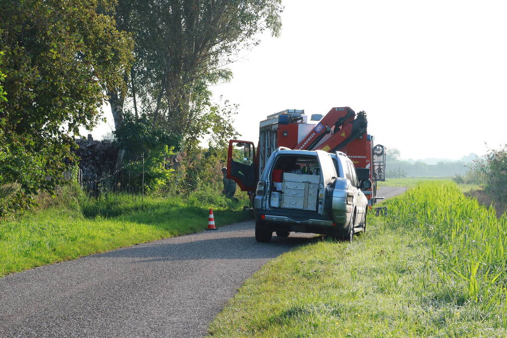 Paard uit water gered