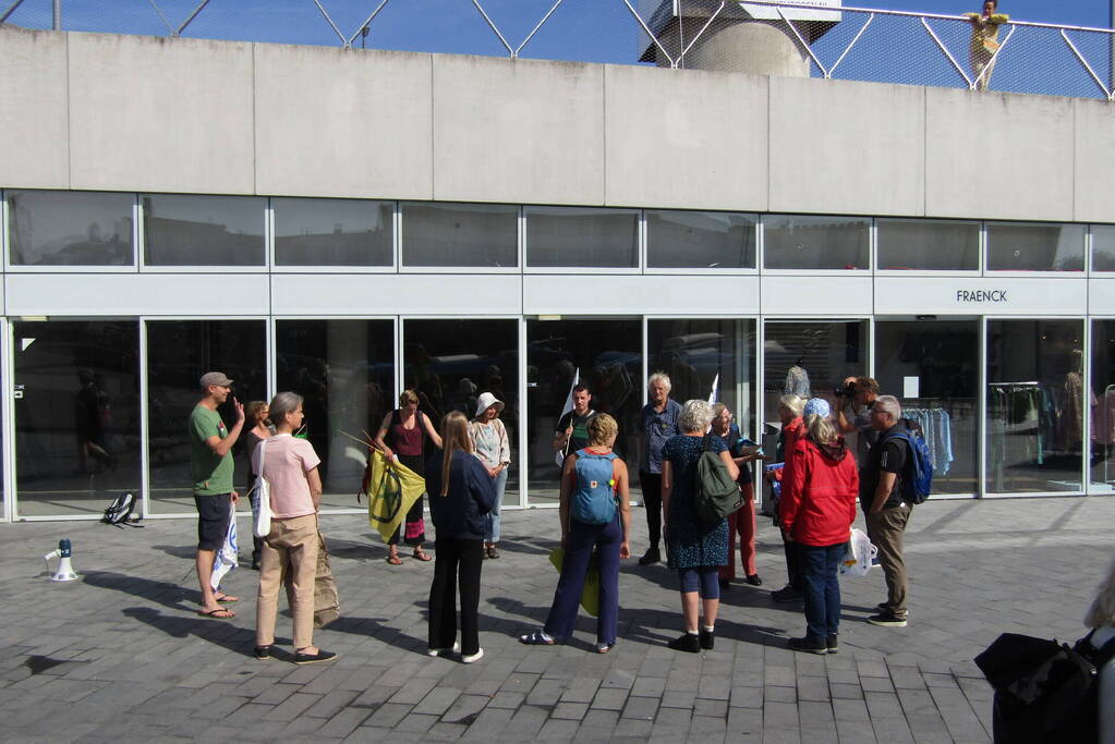 Demonstratie op centraal station