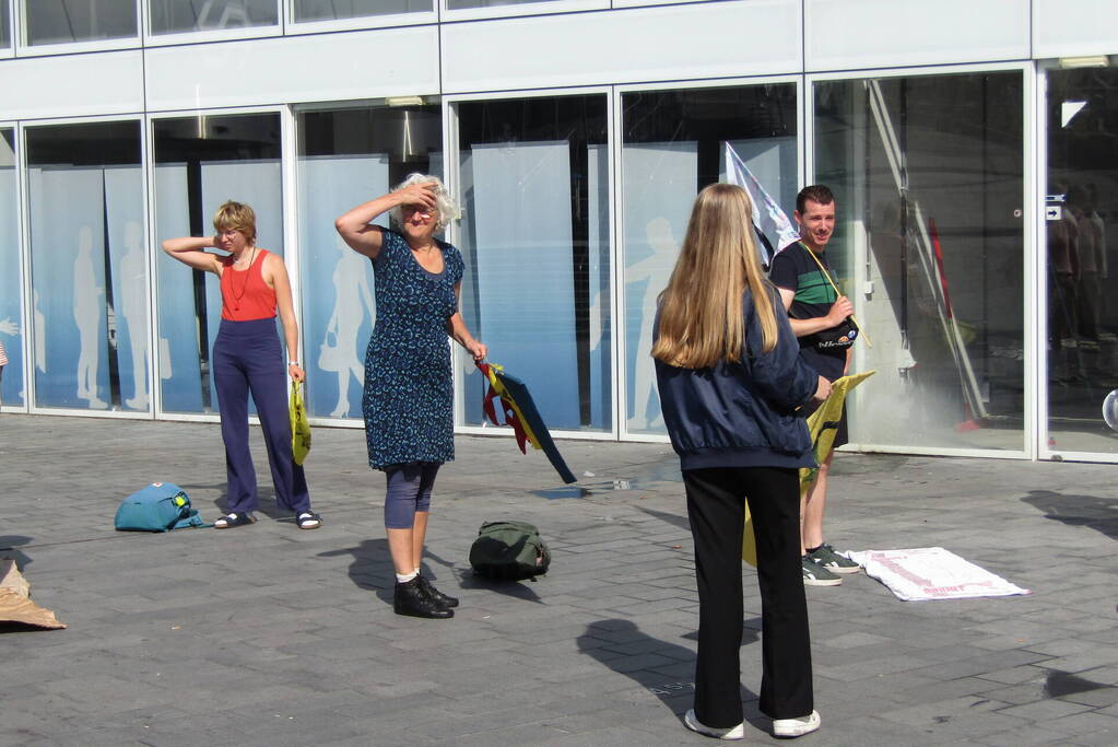 Demonstratie op centraal station