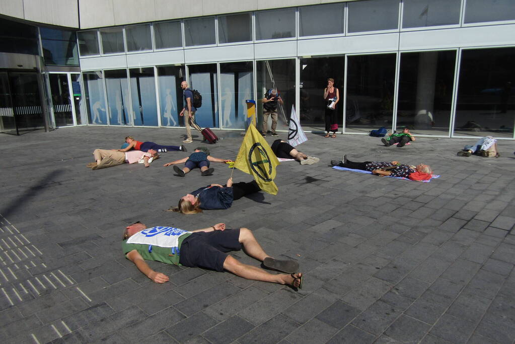 Demonstratie op centraal station