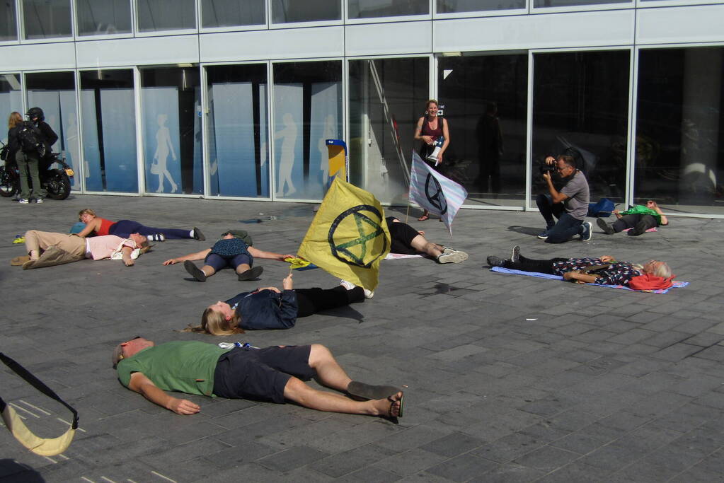 Demonstratie op centraal station