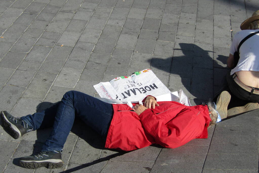 Demonstratie op centraal station