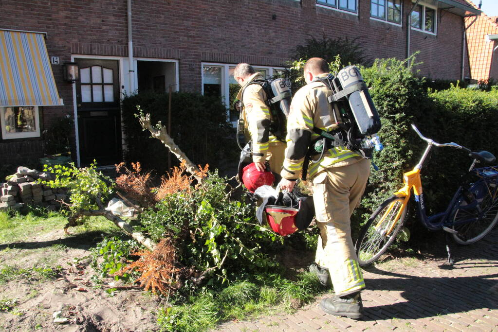 Gasleiding geraakt tijdens weghalen van boom