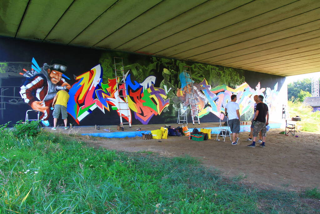 Graffitispuiters trekken veel bekijks