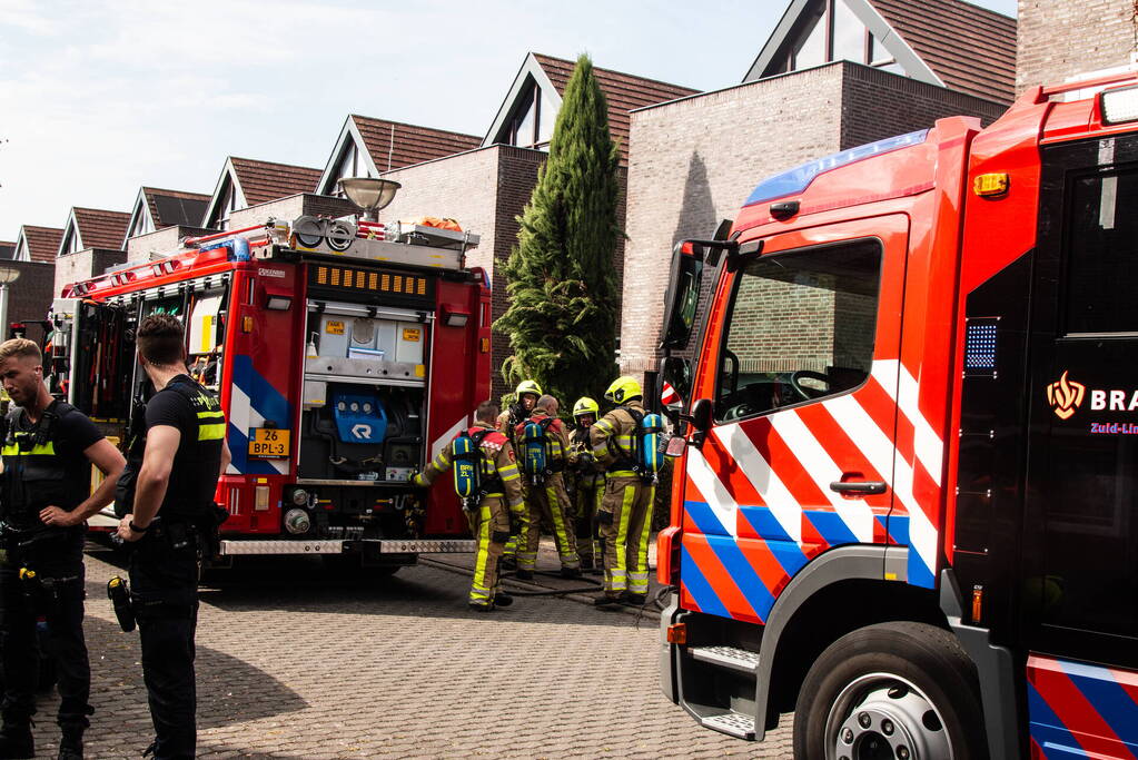 Veel rookontwikkeling bij brand