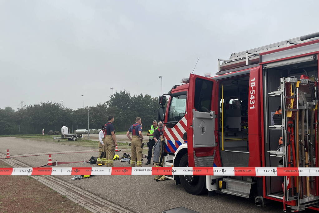 Parkeerplaats afgesloten vanwege onderzoek naar gevaarlijke stoffen