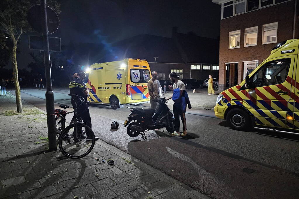 Botsing tussen scooter en fietser