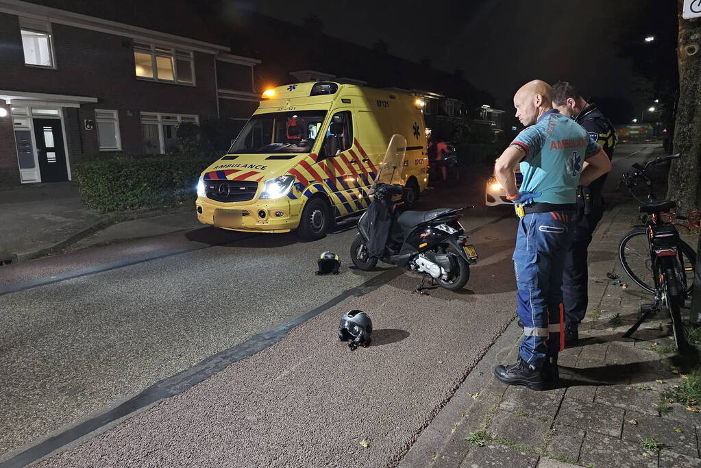 Botsing tussen scooter en fietser