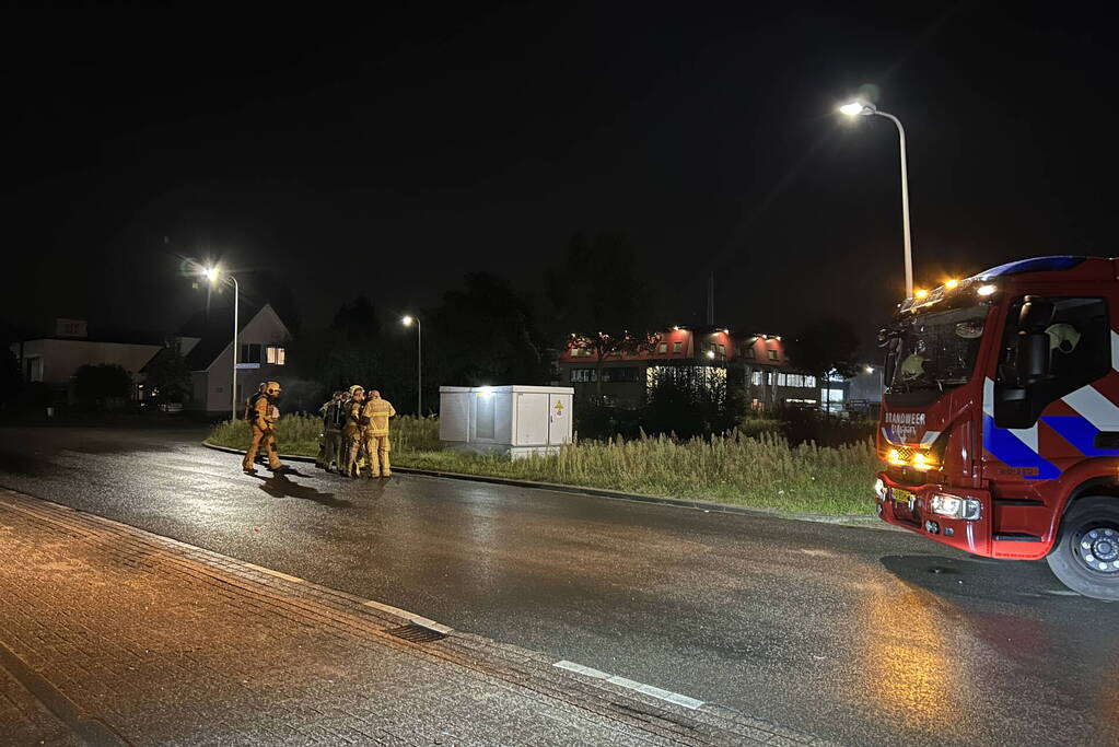 Brand in transformatorhuisje