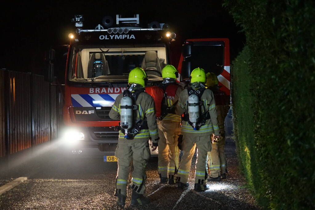 Tuinhuis achter woning afgebrand