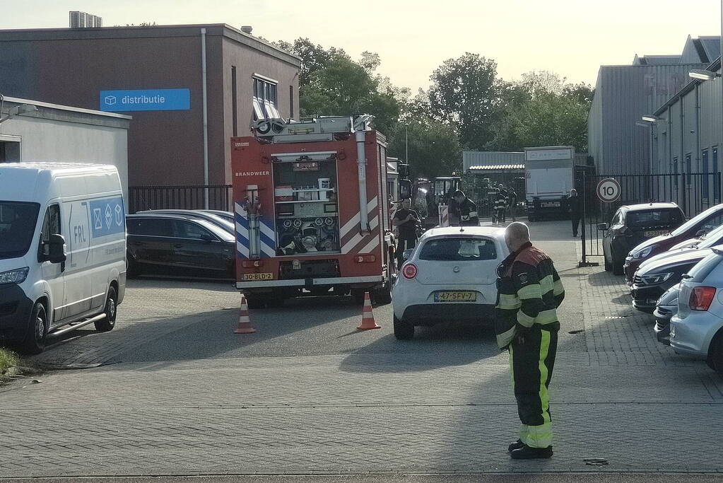 Gaslekkage op bedrijventerrein