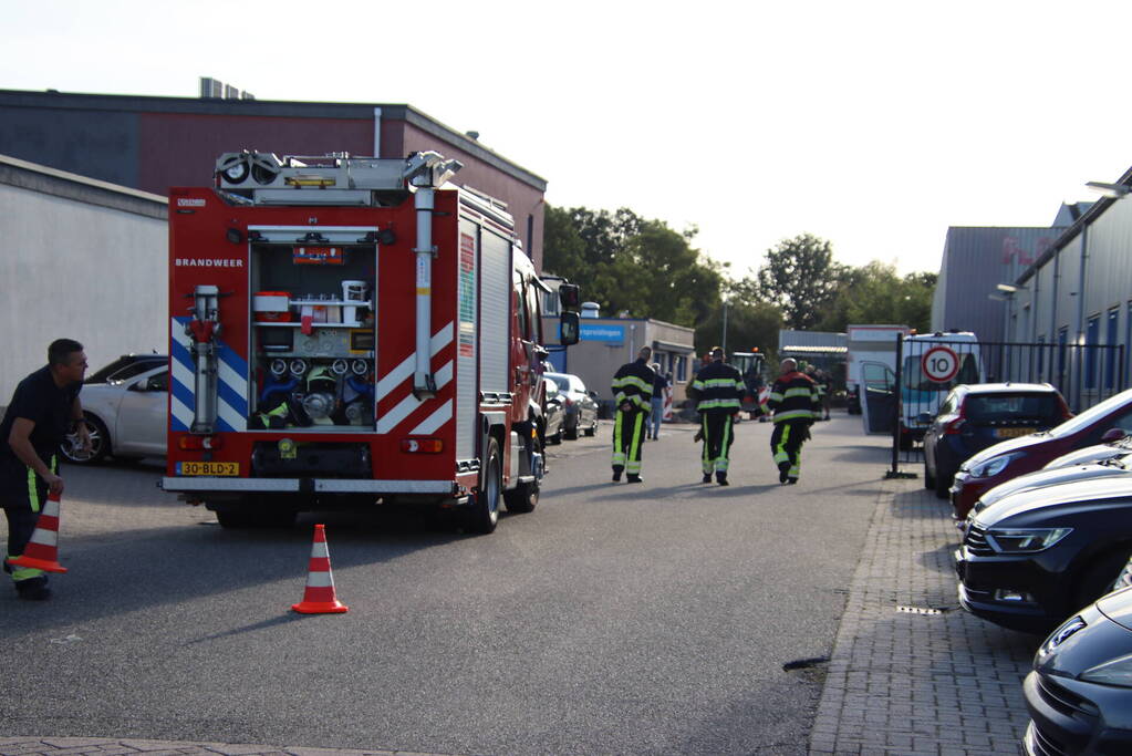 Gaslekkage op bedrijventerrein