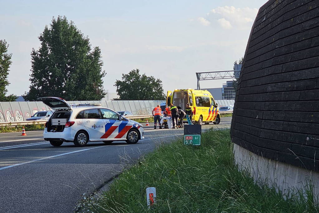 Motorrijder gewond bij val