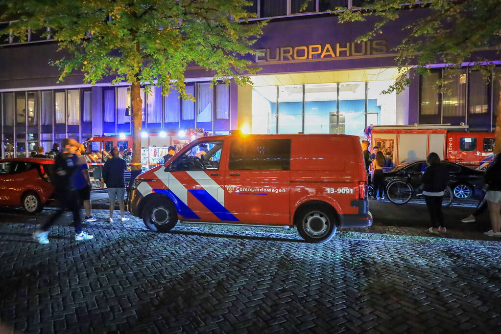 Europahuis korte tijd ontruimd vanwege brand