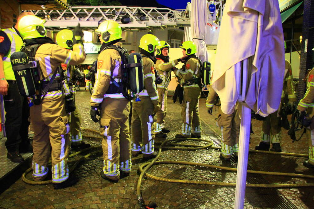 Grote brandoefening op kermis